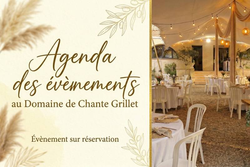 Agenda soirées Domaine de Chante Grillet