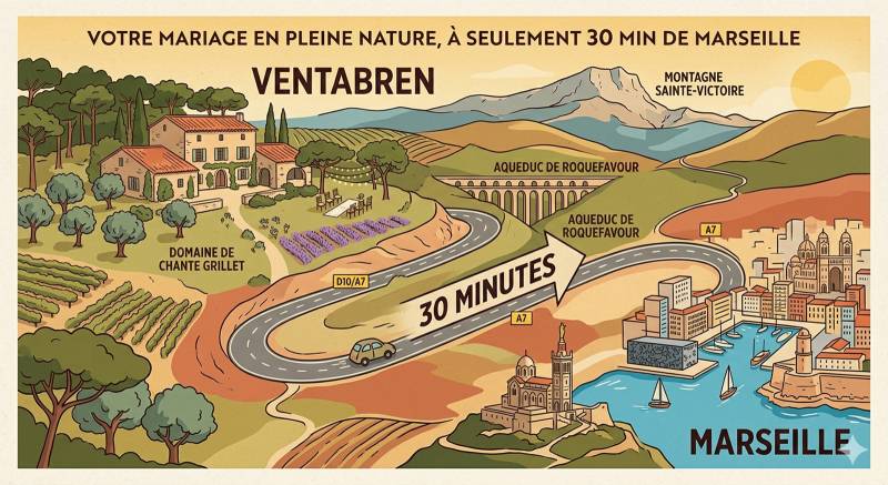 Domaine de Mariage à 30min de Marseille