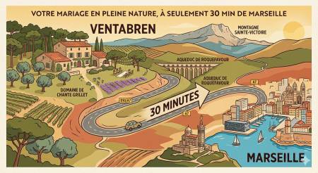 Notre zone d'activité pour ce service Location de salle avec un bel extérieur