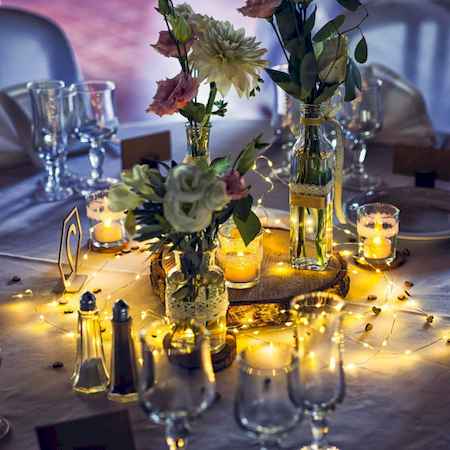 Déco de table lumineuse